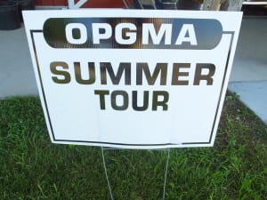 OPGMA summer tour sign
