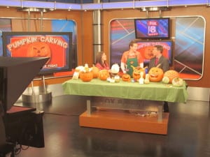 Sharing about pumpkins on Fox 8
