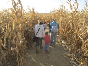 School group in Ohio Maze