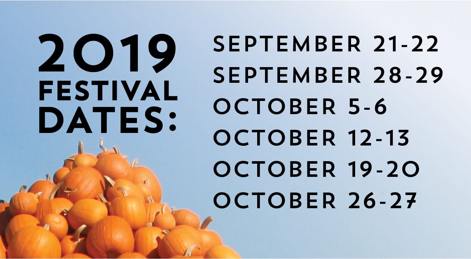 2019 Festival Dates Ramseyer Farms